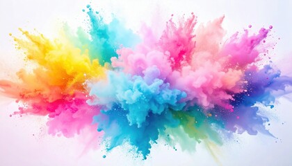 Vibrant color explosion art digital creation abstract background artistic environment wide angle creative concept