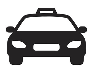 Obraz premium Taxi Illustration, Yellow Cab Graphic, Urban Transportation Icon, City Taxi Car Design, Cut Out