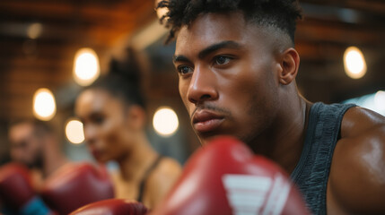 Diverse Boxers Training in Urban Gym Focused on Strength and Skills