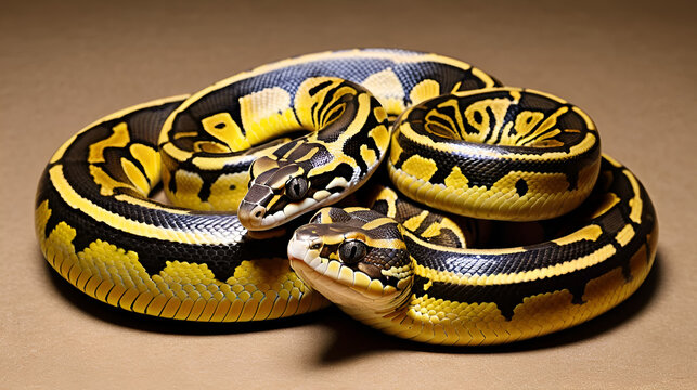 Spider Ball Python or Royal Python (Python regius), female