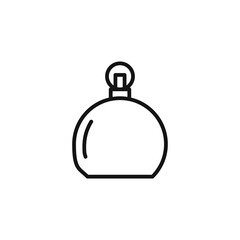 perfume bottle icon on white background. Editable stroke.
