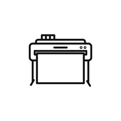 large printer icon on white background. Editable stroke.