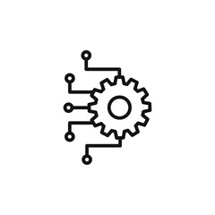 integration icon on white background. Editable stroke.