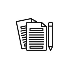 claims icon on white background. Editable stroke.