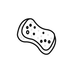 car wash sponge icon on white background. Editable stroke.