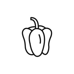capsicum icon on white background. Editable stroke.