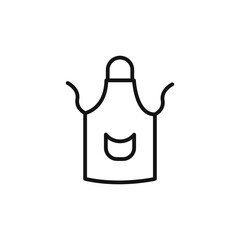 apron icon on white background. Editable stroke.