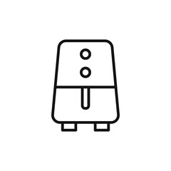 air fryer icon on white background. Editable stroke.