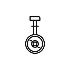 Obraz premium Unicycle icon on white background. Editable stroke.