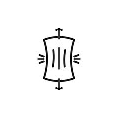 Stretching icon on white background. Editable stroke.