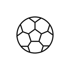 Obraz premium Soccer ball icon on white background. Editable stroke.