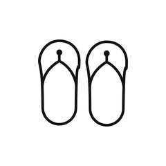 Fototapeta premium Slipper icon on white background. Editable stroke.