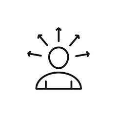 Self Awareness icon on white background. Editable stroke.