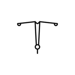 Intrauterine device icon on white background. Editable stroke.