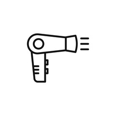 Hair Dryer icon on white background. Editable stroke.