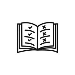 Guideline icon on white background. Editable stroke.