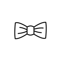 Bow Tie icon on white background. Editable stroke.