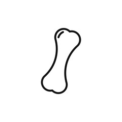 Bones icon on white background. Editable stroke.