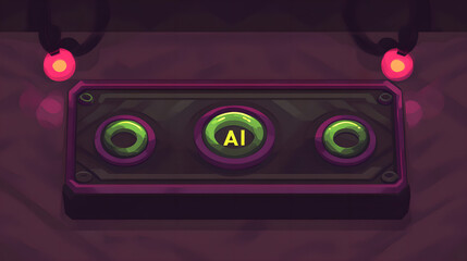 The chip is labeled with "AI" and emits light, representing the rapid development of future technology and leaving ample design space