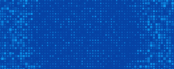 Blue Tech Finance Fintech Background Abstract Pixel Pattern. Abstract Business Tech Science Vector Backdrop.