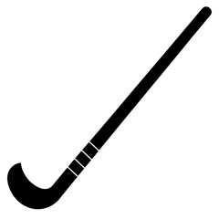 Hockey stick simple black silhouette vector illustration