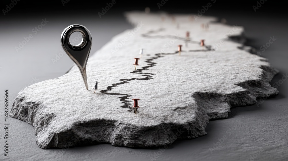 Poster conceptual image of a sequence-tagged trade path icon illustrating logic-guided entry strategies in 