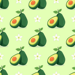 Avocado pattern geometric seamless. fresh avocados pattern.