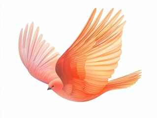Fototapeta premium Orange Bird in Flight