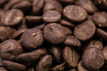 chocolate beans of the highest quality. natural chocolate background