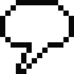 Speech Balloon Text Pixel Art
