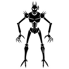 silhouette of bronze spiked rock formation vector illustration