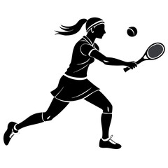 silhouette of dynamic action scene vector illustration