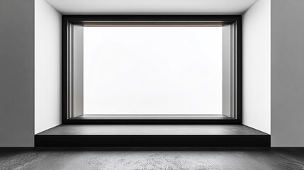 Minimalist architectural window feature showcasing clean lines and natural light in modern interior space