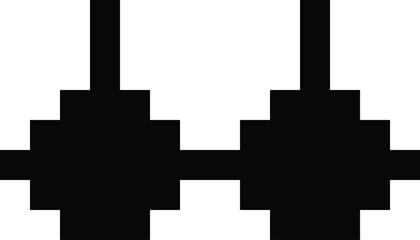 Obraz premium Vector Pixel Art Bra Isolated Cartoon
