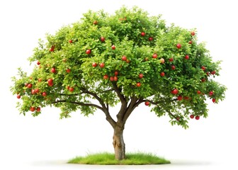Fototapeta premium apple tree isolated on white background