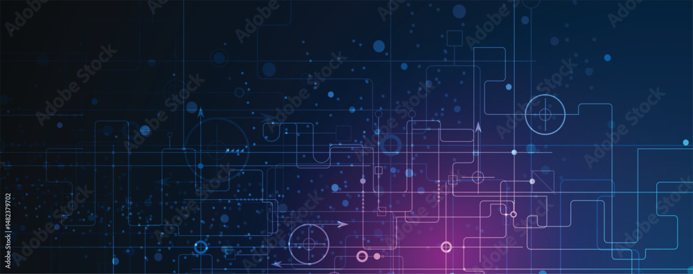 Aufkleber abstract high technology and science background