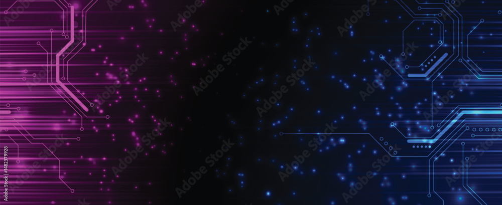 Aufkleber Abstract high technology and science background