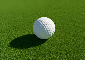 White Golf Ball on Lush Green Grass