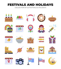 Collection of 25 Festivals and Holidays. A vibrant celebration of global culture and traditions