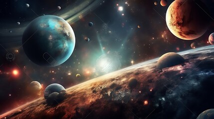 Space Planet Nebula.