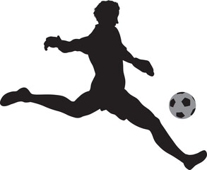 Silhouette Football Force kick Position