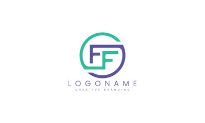 Minimalist FF Logo for Branding and Identity.