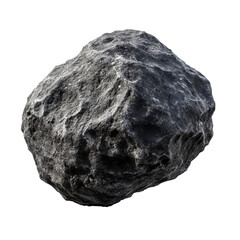 Obraz premium Black asteroid rock isolated on a transparent Background Png file Format