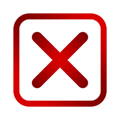 red cross button element design png file transparent background, cross mark symbol template design with square