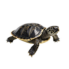 Obraz premium small newborn turtle on a transparent background