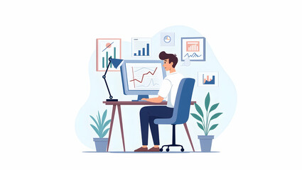 Advanced Performance Marketing Insights: Dynamic Dashboards & Digital Analytics for Campaign Effectiveness - Cute Flat Vector Illustration for Smart Business