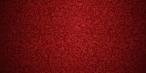 Deep red damask, intricate embossed pattern, luxurious feel, high resolution, texture
