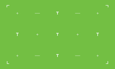 Green Screen with Tracking Markers Illustration.