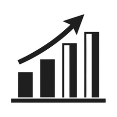minimalist black and white bar chart icon