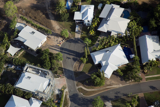 Aerial image of premium housing development